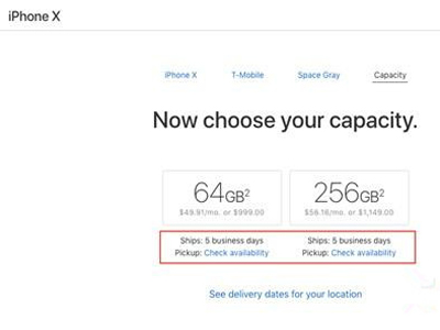 官网显示：iPhone X发货时间缩短至5天